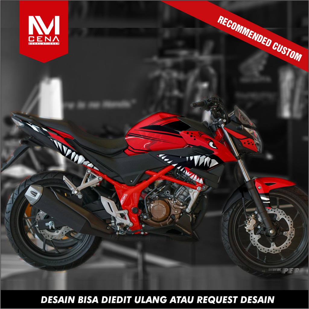 Sticker CB 150R FULL BODY Decal CB 150R Stiker CB150R Striping CB 150R Sticker CB150R Full RED SHARK