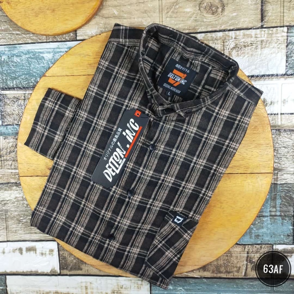 Kemeja Pria Lengan Panjang Model Slimfit - Kemeja Flanel  (63AF)