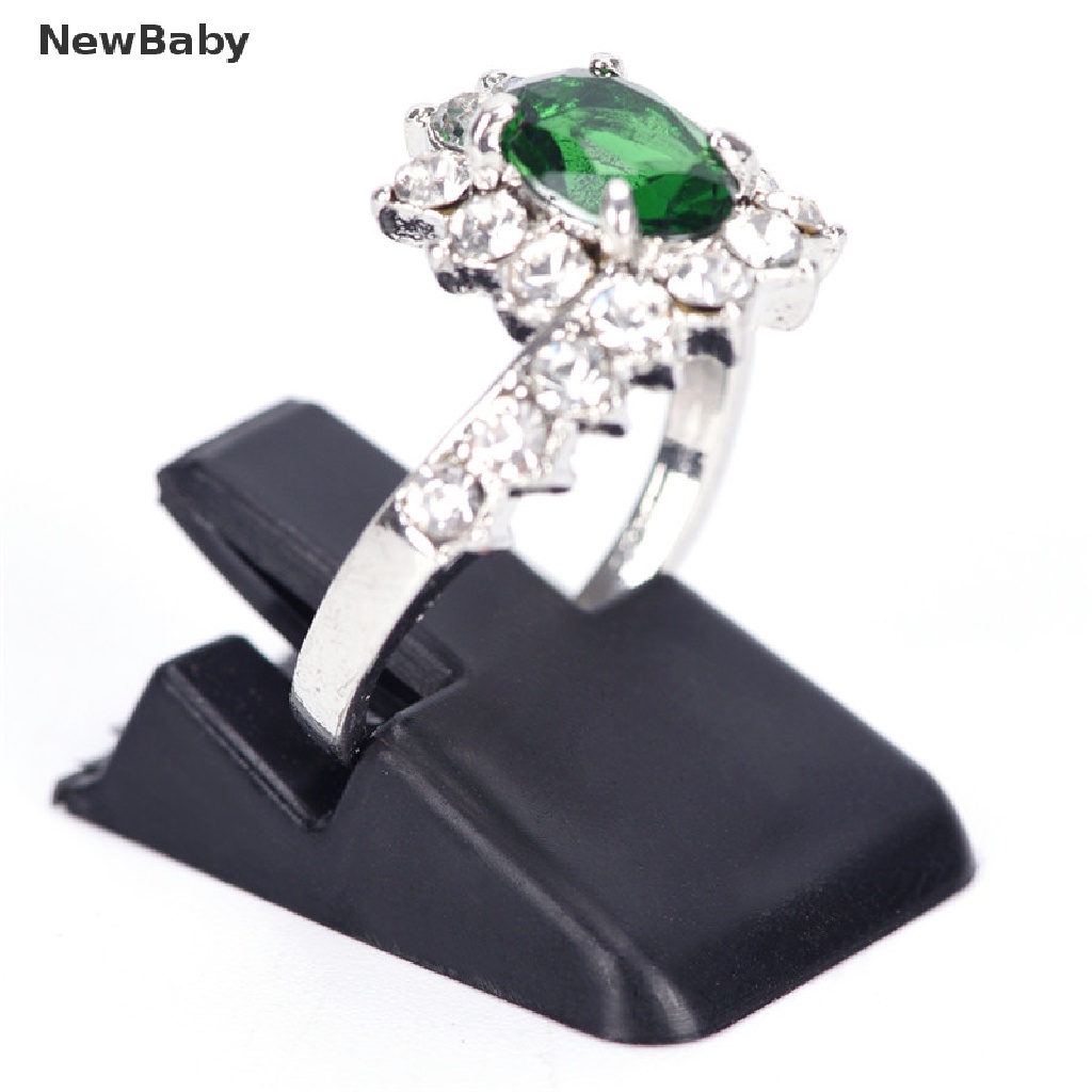 Newbaby 10Pcs Stand Holder Display Perhiasan Cincin Bahan Plastik Frosted