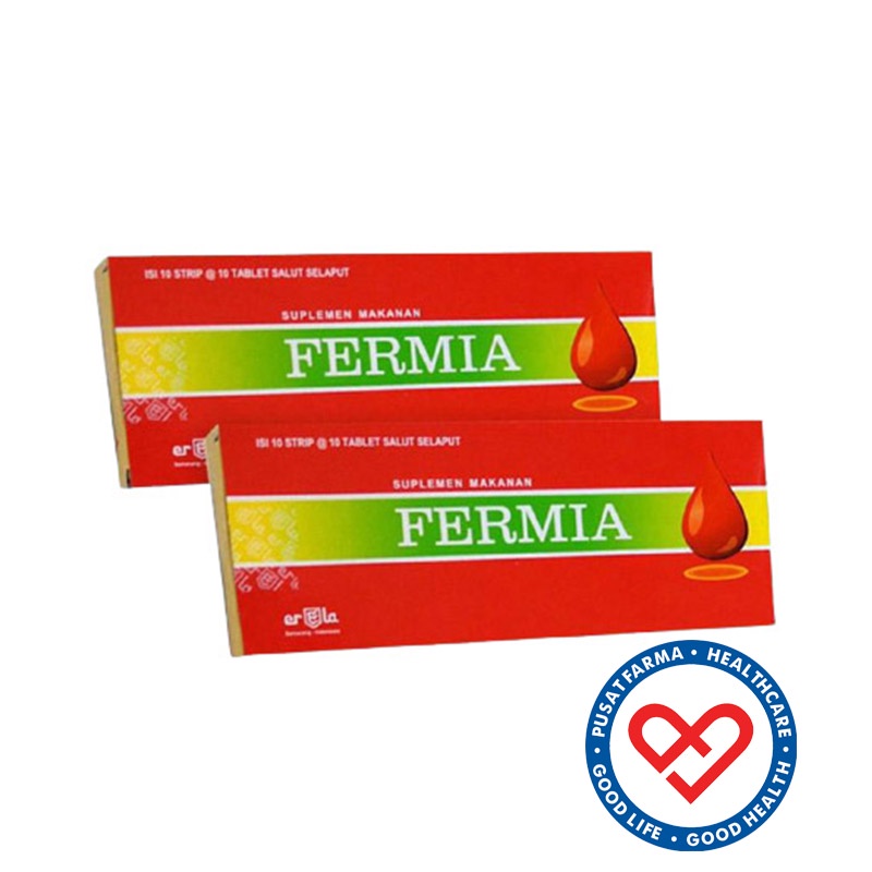 Erela Fermia 100 Tablet Suplemen Penambah Darah Ibu Hamil Anemia 2 Box