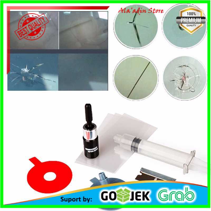 Cuci Gudang Alat Reparasi Kaca Mobil Retak Windshield Repair Kit - XJ-01