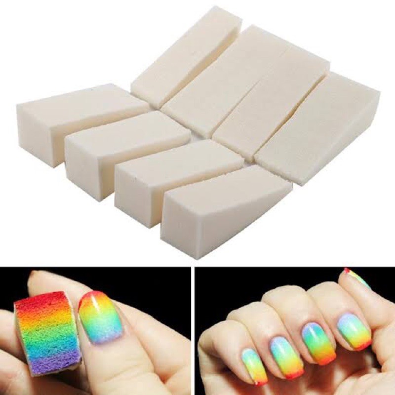 Spons ombre nail art sponge gradasi spons segitiga nailart kuku