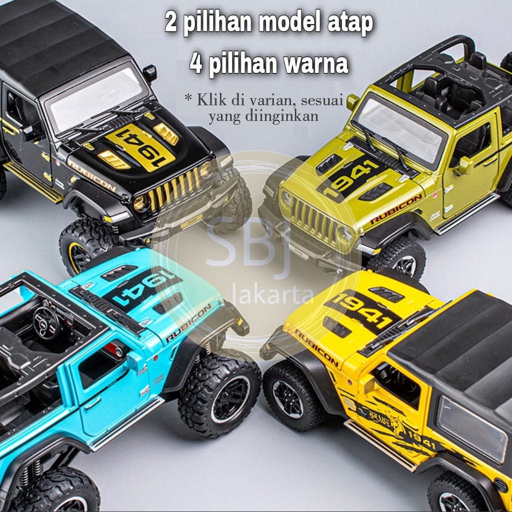 DIECAST MINIAUTO MOBIL JEEP RUBICON WRANGLER 1941 skala 1:20