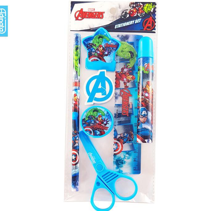 

[BISA BAYAR DITEMPAT] Avengers Stationery Set 7pcs / Paket Alat Tulis - Adinata PROMO Kode 29