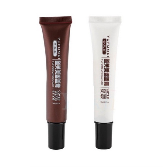 Tunik Concealer Penyamar  Luka Vitiligo Tanda Lahir untuk Makeup 1set cklt+putih Baju Muslim C5O0 TE