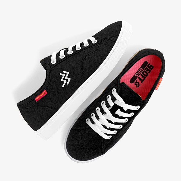 Geoff Girls Official - Una Black White | Sepatu Wanita  | Sneakers Wanita-3