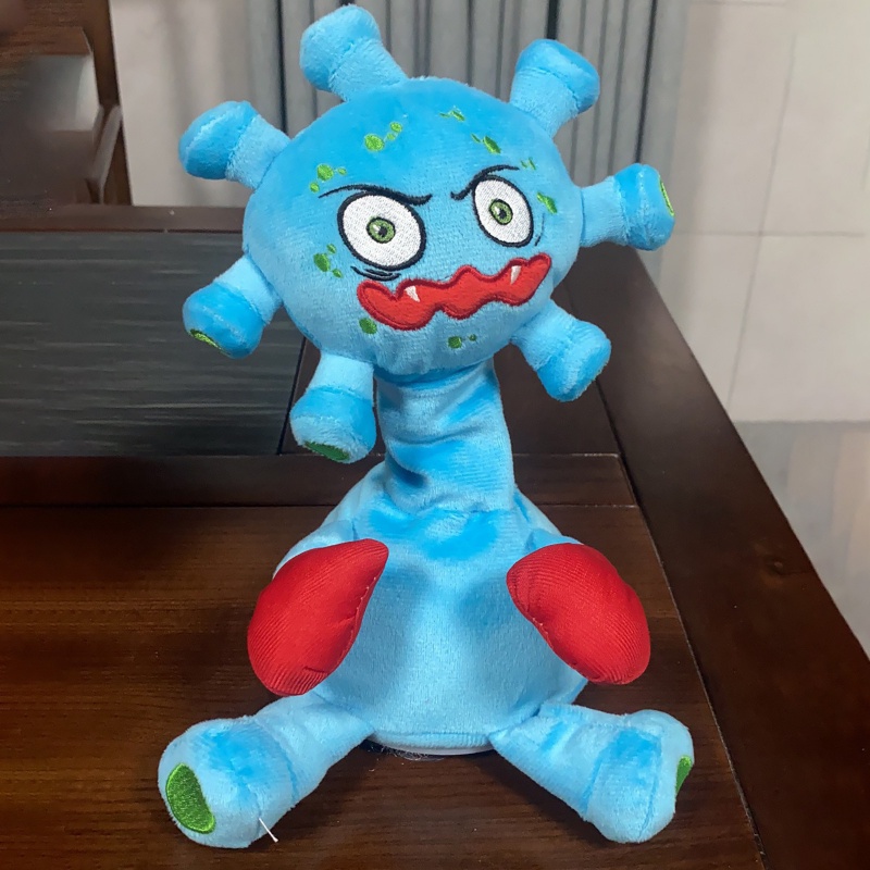 Mainan Boneka Kartun Tiktok Kill The Virus Punch The Villain Elektrik Bahan Plush Untuk Dewasa