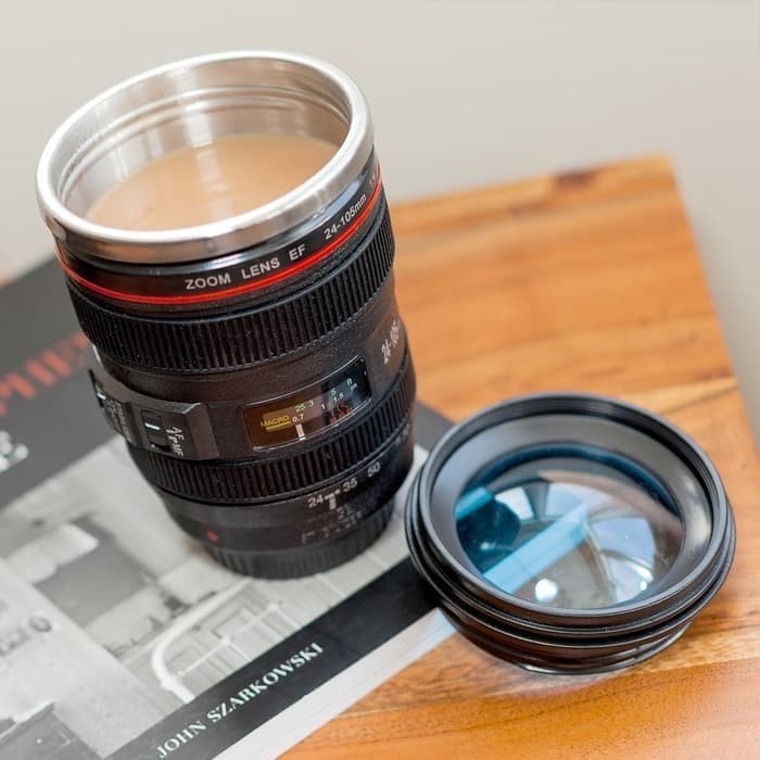 Mug Lensa Kamera + Canon EF 24-105 Tumbler Unik Gelas Cup B267