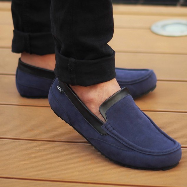 POP NAVY |FORIND x Reyl| Sepatu Suede Jalan Vintage Klasik Casual Pria Boat Ori Original Footwear