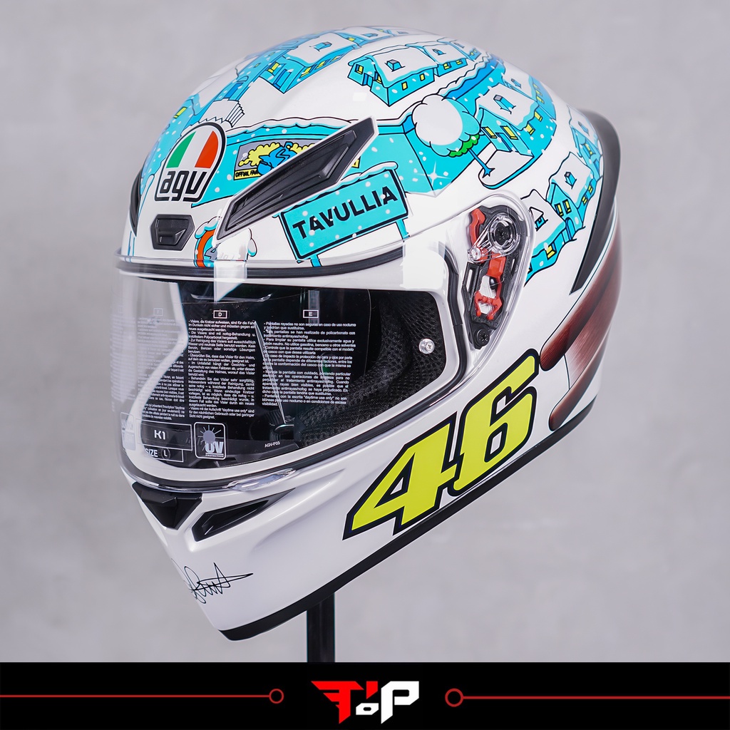 AGV K1 ROSSI WINTER TEST 2017 TAVULLIA HELM FULL FACE