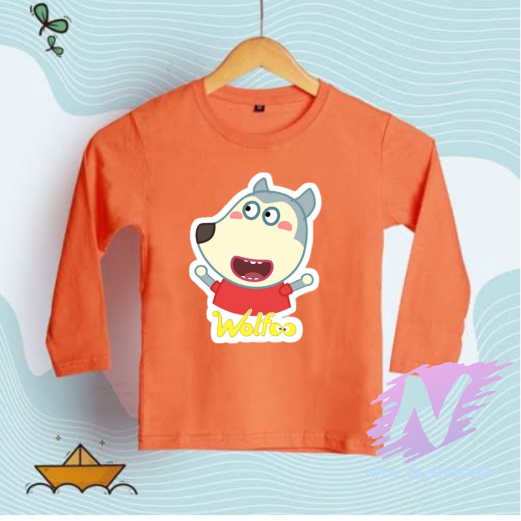 KAOS ANAK WOLFOO BAJU lengan panjang WOLFO