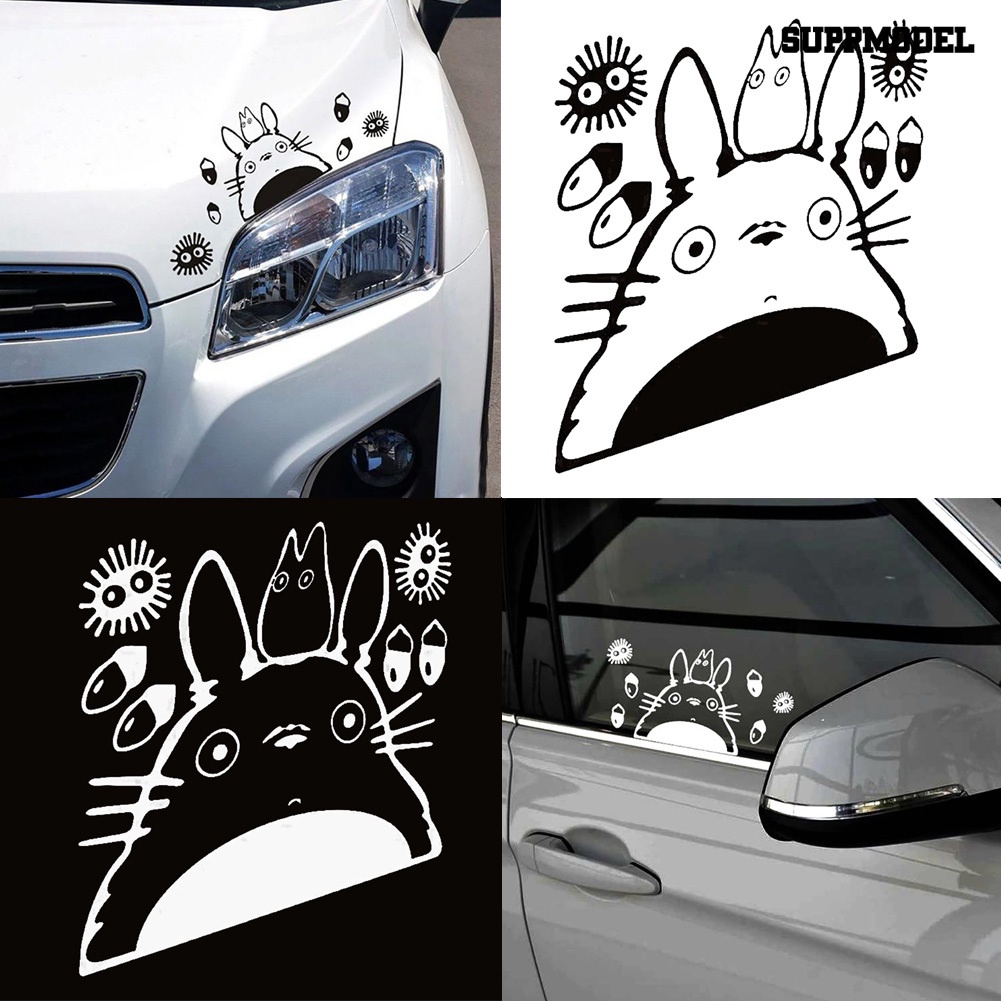 Stiker Motif Kartun Totoro Lucu Untuk Dekorasi Bodykaca Jendela Mobil