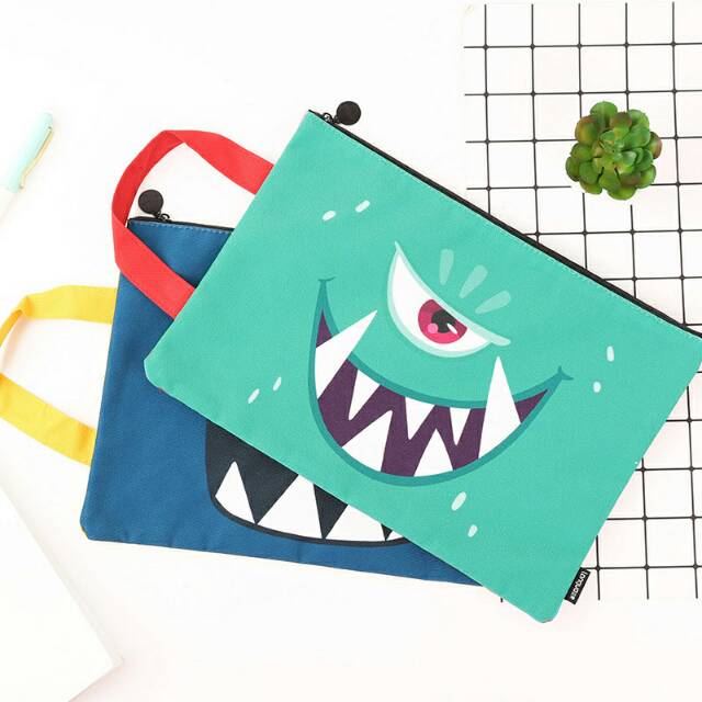 

Cute Star Alien Canvas Tote Folder