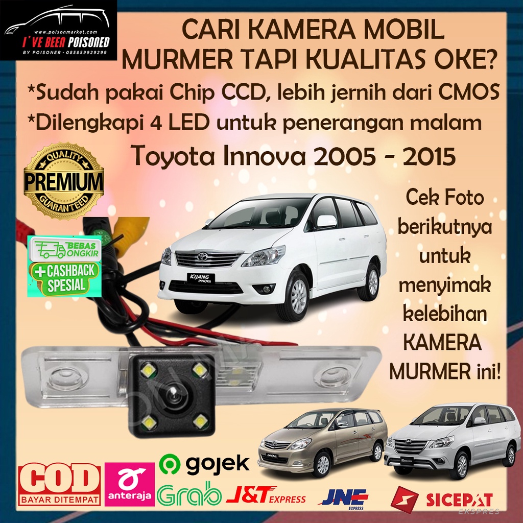 Budget Kamera Mundur Mobil Kamera Parkir Mobil Kamera Mobil Toyota Grand innova Toyota Innova Kamera