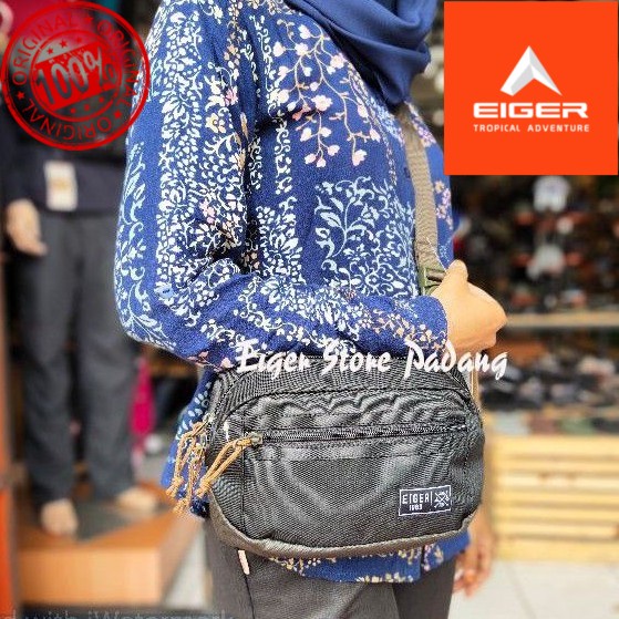 EIGER1989 TAS SELEMPANG  GRAPNEL POUCH BLK 5077 TAS SELEMPANG ORIGINAL KEREN MURAH AWET TAS SANDANG 