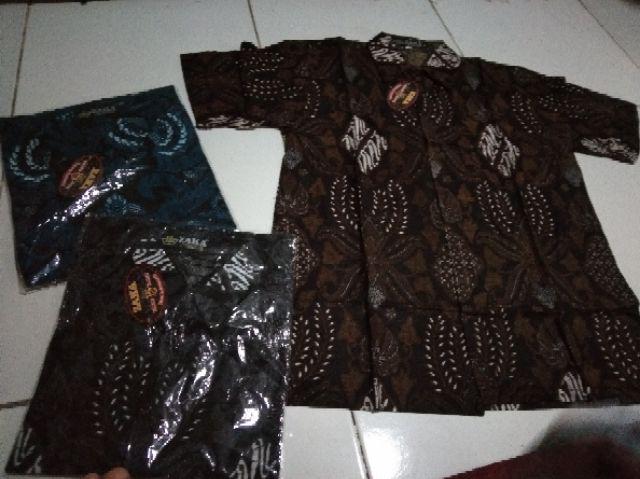 Kemeja Batik Pria Lengan Pendek Size M L Xl Xxl Bswart Batik Hrb026 Kenongo Hem Panjang Padi