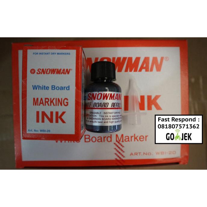 

Tinta spidol whiteboard snowman bg-12 ECER Lusinan
