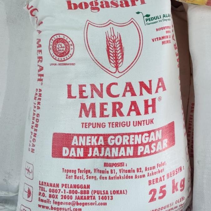 

Tepung Terigu Lencana Merah Bogasari 25kg Grosir
