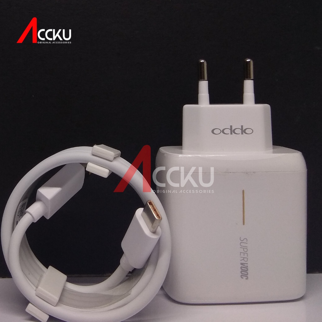 Super Vooc Charger Oppo 65W / Charger Oppo 65Watt  Casan Charger Oppo Type C Usb Oppo Reno Oppo K3 OPPO A5 2020 - OPPO A9 2020 Charger Oppo Super VOOC 65W