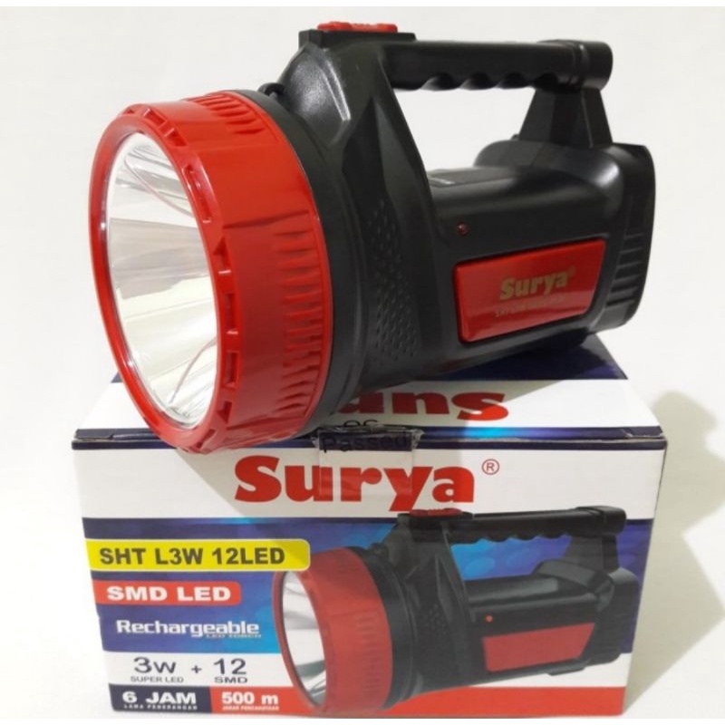 Senter Emergency Surya  SHT L3W 10 LED Senter Tangan Lampu Emergency