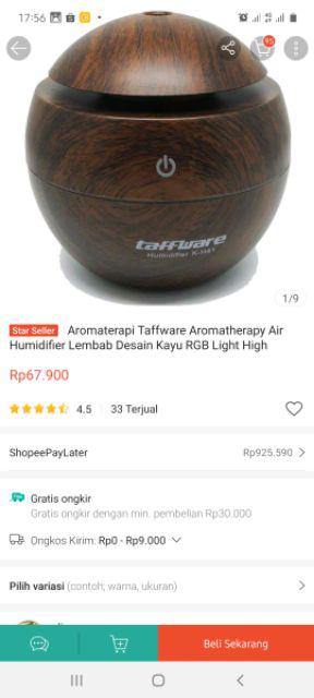 Aromaterapi Aromatherapy Air Humidifier Lembab Desain Kayu Rgb Light High Quality