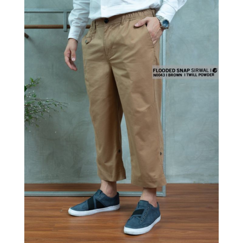 Celana Samase Sirwal Office N 004 Brown - Twill Powder