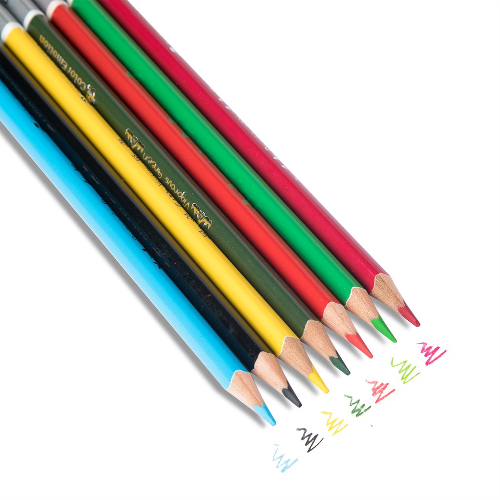 Deli Pensil Warna Halus 24 Warna Bentuk Segitiga Ergonomis EC00225-2