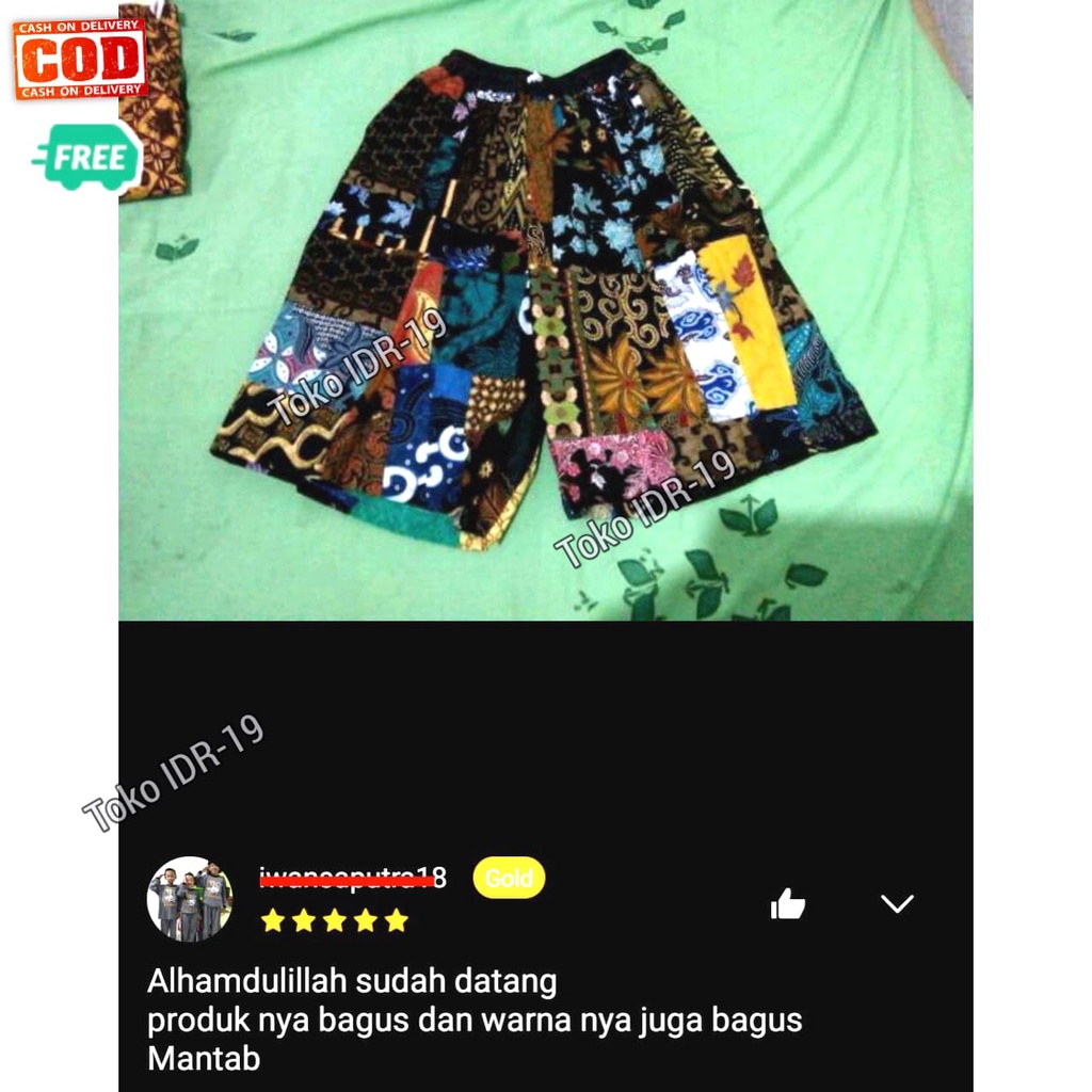 Celana Kolor Jumbo Perca Pria Wanita Celana Pendek Jumbo Toko IDR 19