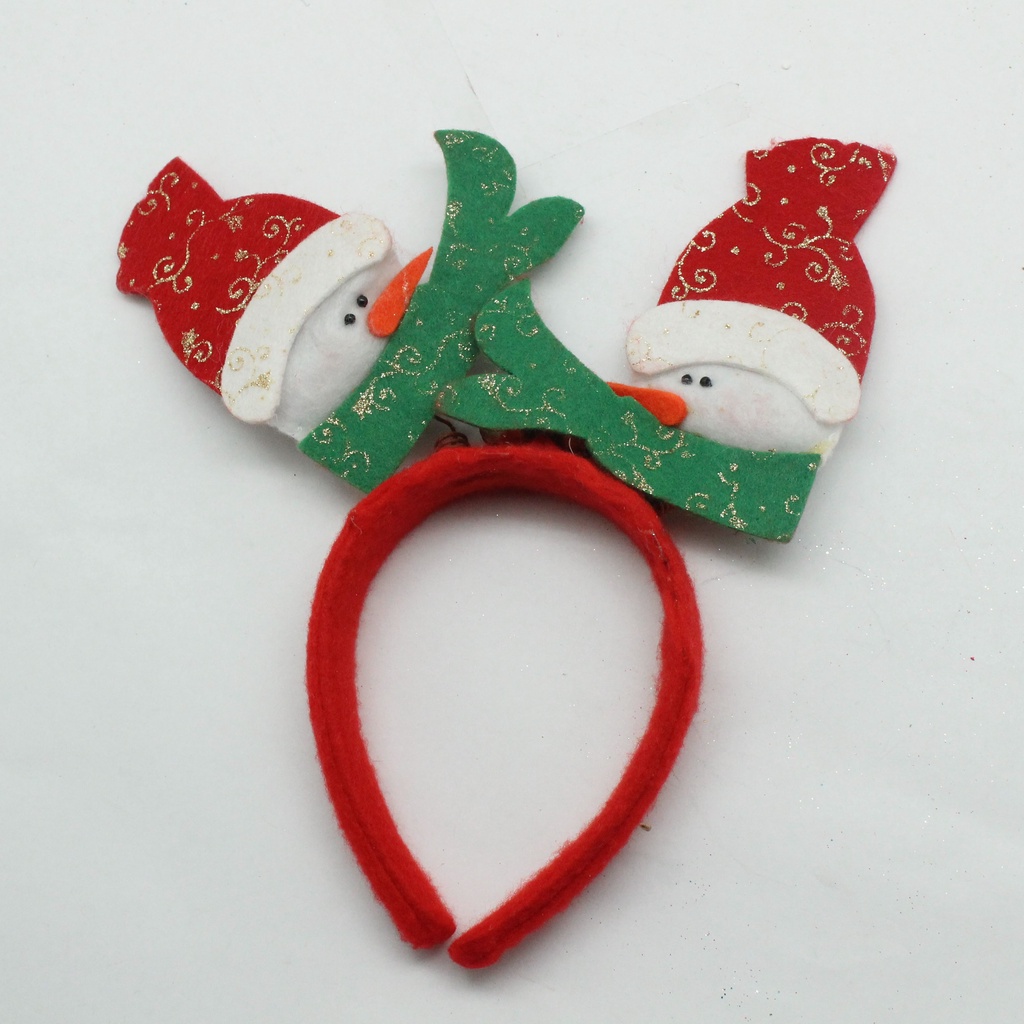 PARTY-4US Aksesori Natal /Headband/Bando Boneka Salju-Merah 802278