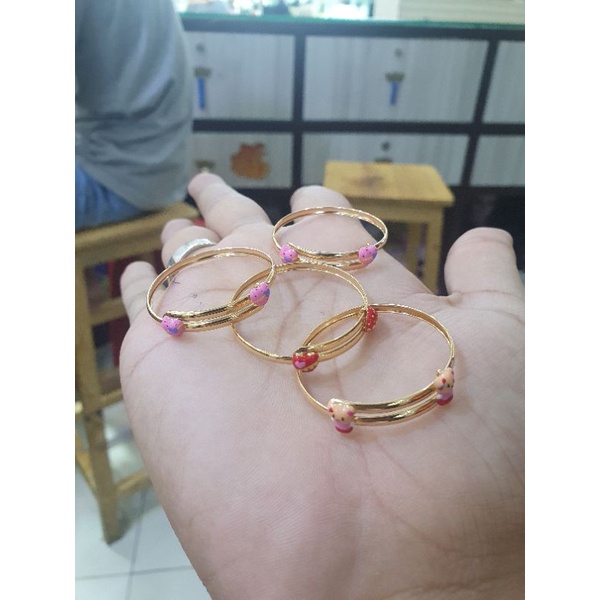 gelang anak serut emas karakter