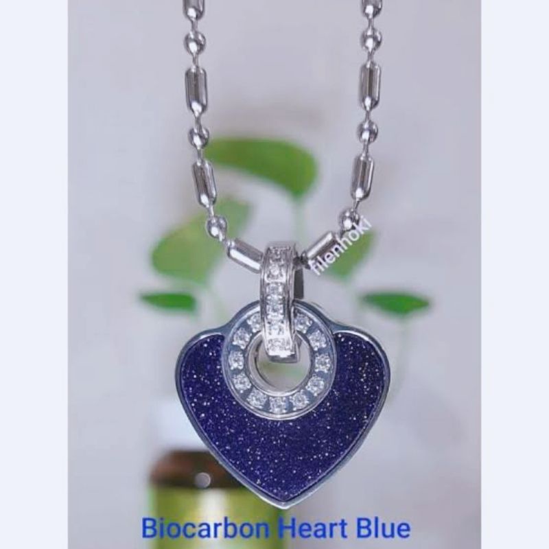 KALUNG PENDANT BIOCARBON BLUE HEART MCI