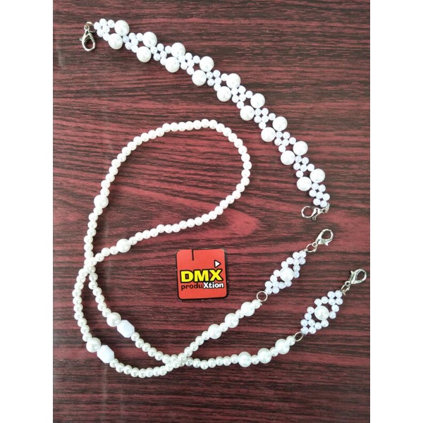 Konektor Masker Mutiara / Kalung Masker Mutiara / Tali Masker Mutiara / Strap Masker / Konektor Mask
