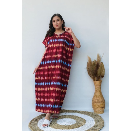 Daster busui bali habel rayon premium panjang semata kaki resleting-B44