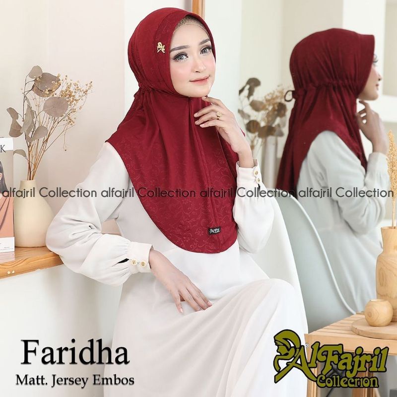 FARIDHA SERUT EMBOSS AL FAJRIL / JILBAB SERUT / JILBAB EMBOSS / HIJAB EMBOSS / JILBAB MOTIF / HIJAB SERUT / JILBAB INSTAN / JILBAB ORI