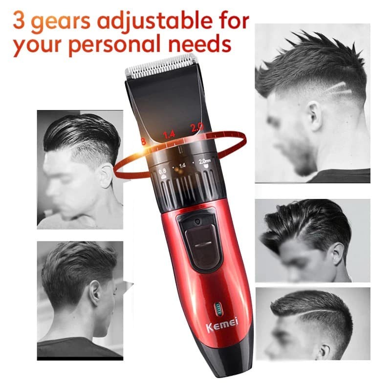 Kemei KM-730 Alat Cukur Portable Electric Hair Trimmer Shaver