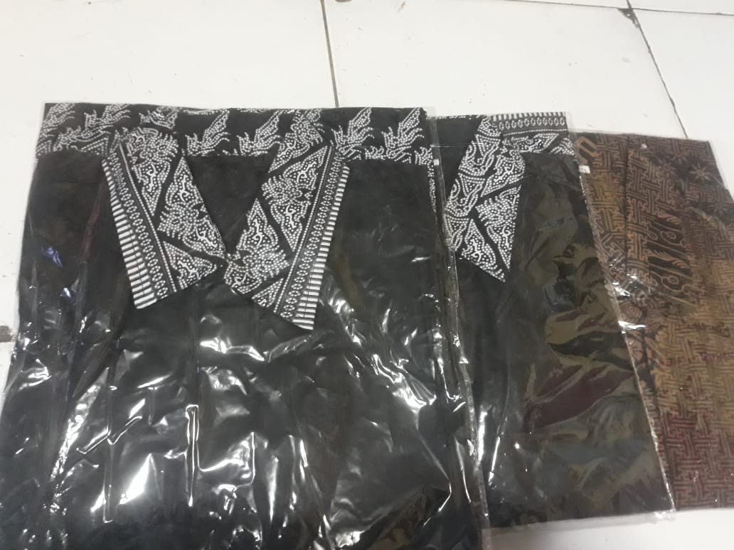 Risna Batik Hrb026 Kenongo Hem Kemeja Batik Pria Lengan Pendek Katun 