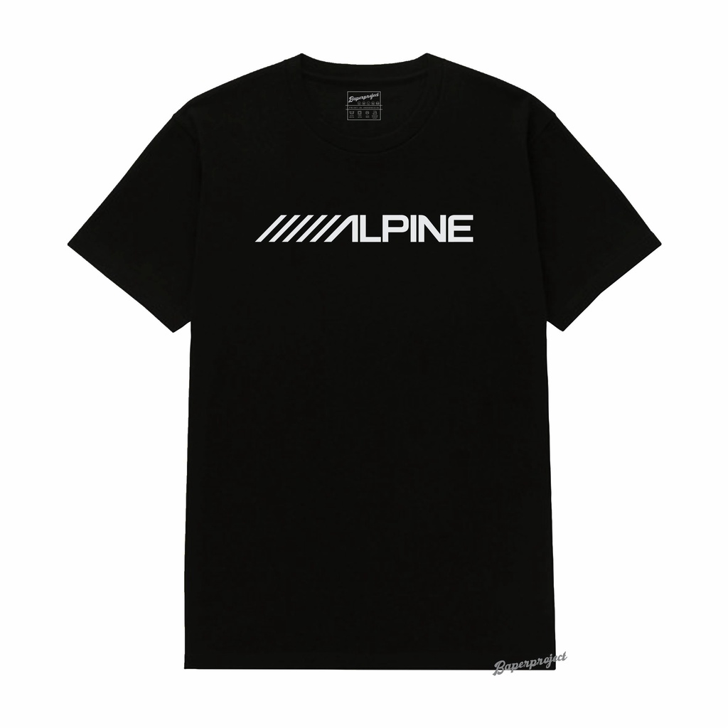 Kaos Audio Mobil Logo Alpine Audio - Car Audio T shirt cotton combed 20s