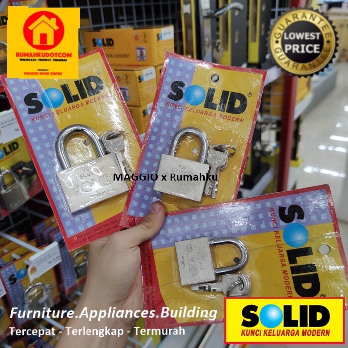Gembok Kunci - Gembok Rumah - Baja 809 40mm - 60mm - Solid