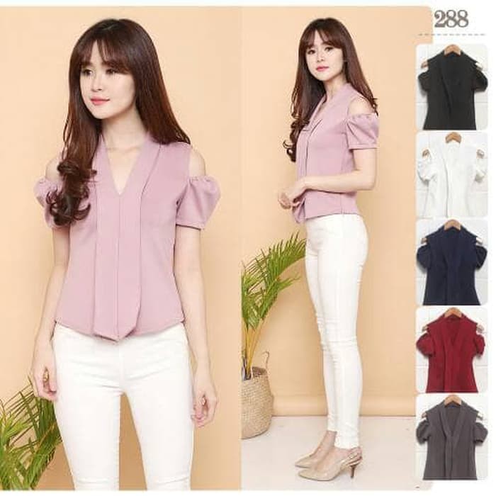 Blus Sifon - Blouse Wanita - Atasan Wanita Baju Atasan Wanita Murah/Atasan Korea Import/Baju Kantor