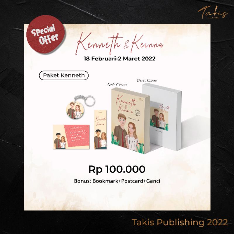 Novel Kenneth and Keinna - Coretanck (Buku + Sleeve)