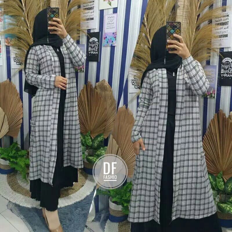 LONG CARDIGAN KOTAK, CARDIGAN WANITA /TUNIK CARDIGAN