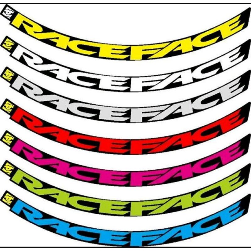 stiker decal velg rim raceface lebar 2 cm sepeda MTB