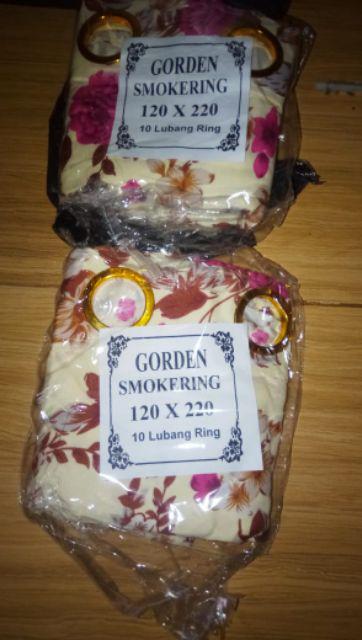 Terlaris Grosir Gorden Smokering Homemade Motif Big Gold Ukuran 120x220cm