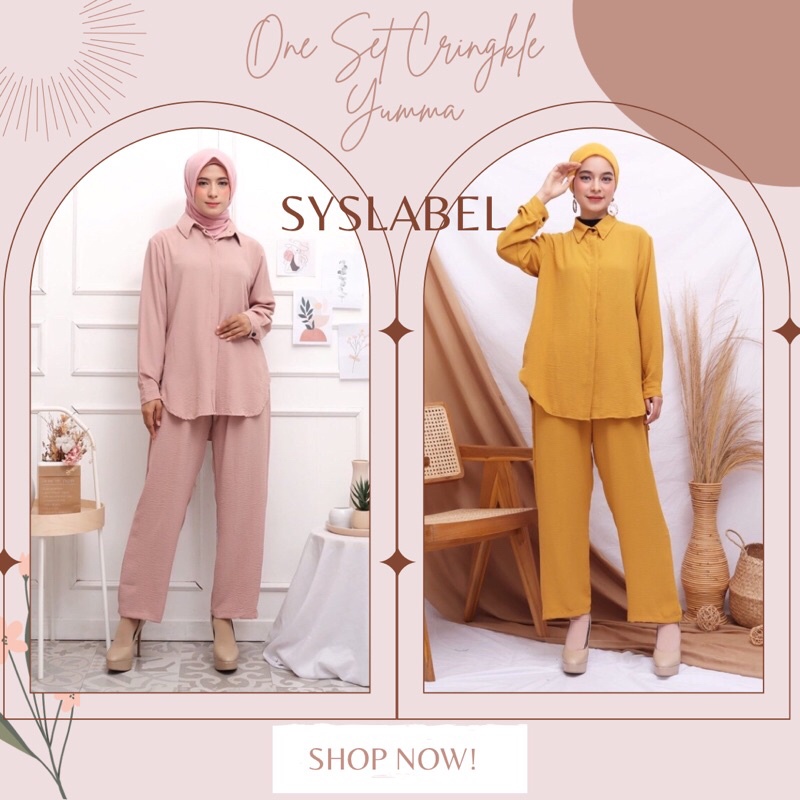 [PREMIUM] One Set Cringkle Yumma - Setelan Jumbo Wanita - Set Big Size Rayon Premium