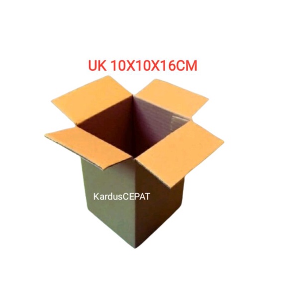 

termurah Kardus Packing Uk 10x10x16 cm polos