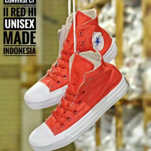 Sepatu convers all star merah tinggi Unisex