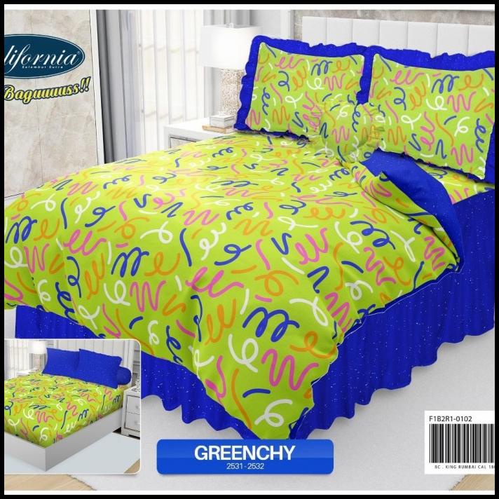 Satu Set Bed Cover California My Love 180X200/Bedcover Sprei Rumbai