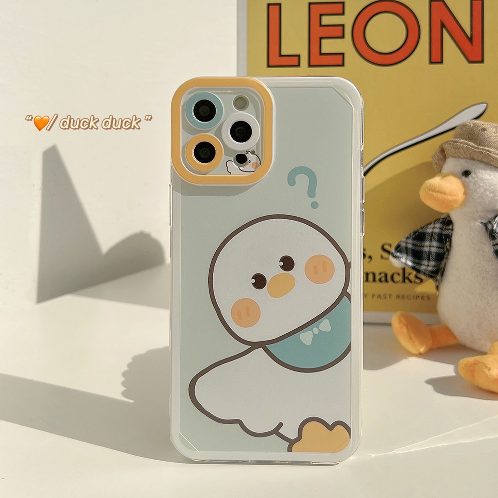 IPHONE Case Ponsel Bebek Kartun Melindungi Kamera Untuk Iphone7 8 PLUS X XR XS 11 12 13 14 MINI PRO MAX SE 2020