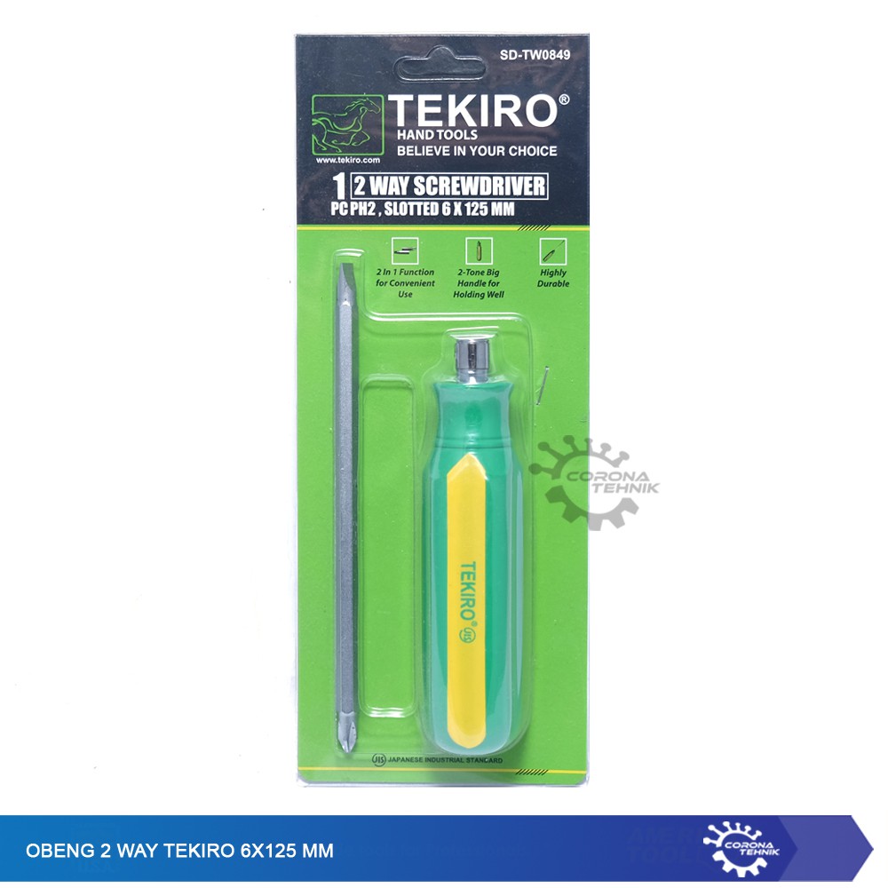 Obeng 2 Way Tekiro 6x125 mm