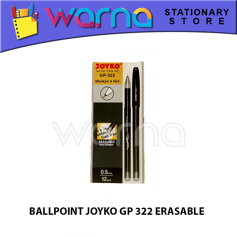 

PEN PULPEN BOLPEN BALLPOINT JOYKO GP 322 ERASABLE